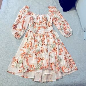 Exlura flouncy white spring dress